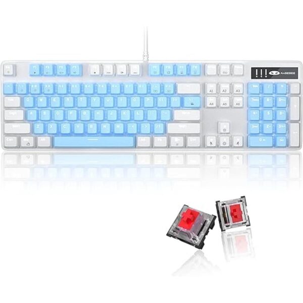 Teclado mecánico para juegos 104 teclas teclados