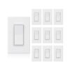 ELEGRP Interruptor de luz decorativa de 3 vías blanco mate_1