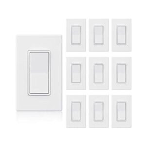 ELEGRP Interruptor de luz decorativa de 3 vías blanco mate_1