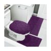 HOMEIDEAS Juego de 3 alfombras de baño de color morado_2