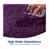 HOMEIDEAS Juego de 3 alfombras de baño de color morado_5