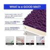 HOMEIDEAS Juego de 3 alfombras de baño de color morado_4