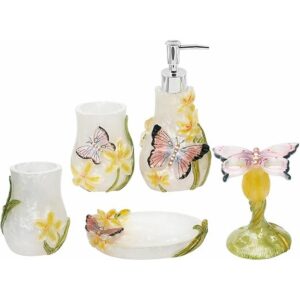 Juego de accesorios decorativos de baño que incluye vasos_1
