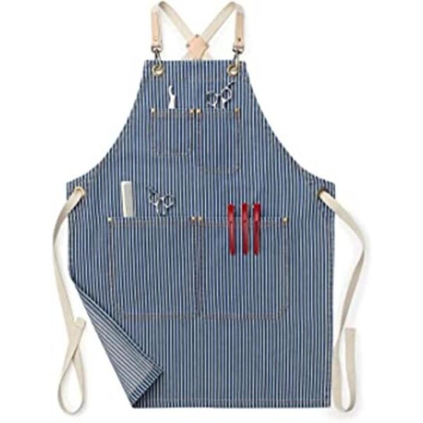 Jeanerlor Delantal de cocina para mujer con 4 bolsillos y