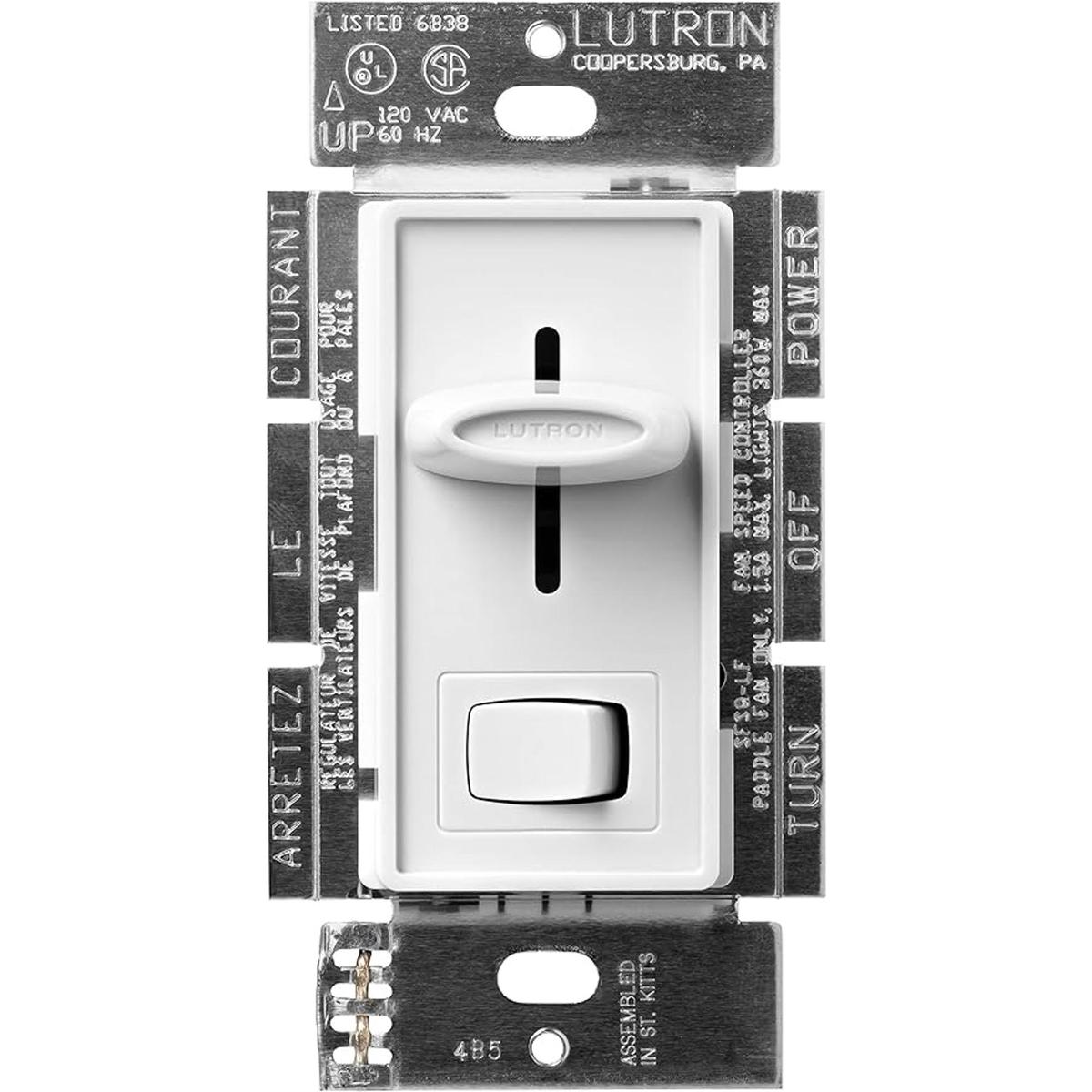 Lutron Electronics SFSQLFWH Skylark Control de ventilador