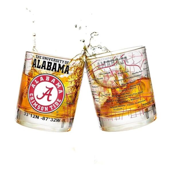 Juego de vasos de whisky de la Universidad de Alabama 2_1