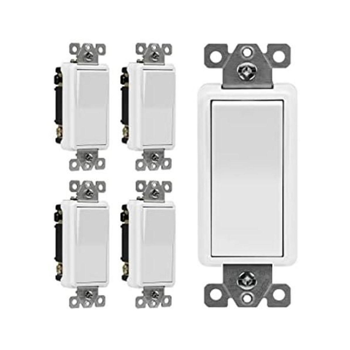 ENERLITES Interruptor de luz decorativo de 4 vías