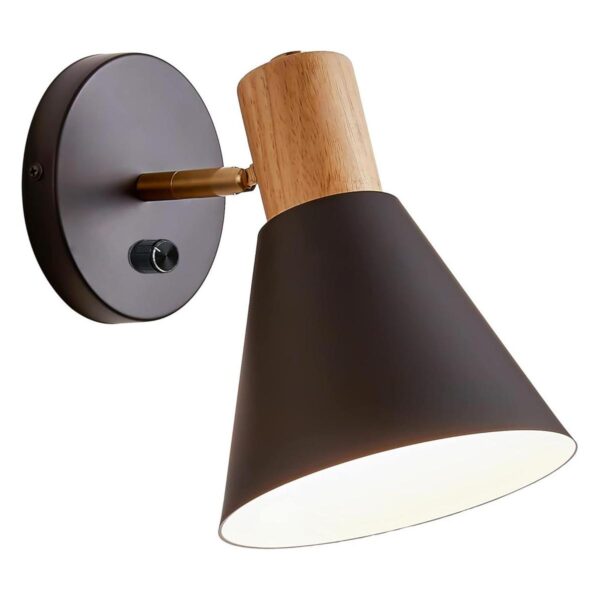 Apliques de pared lámpara de pared ajustable negra para