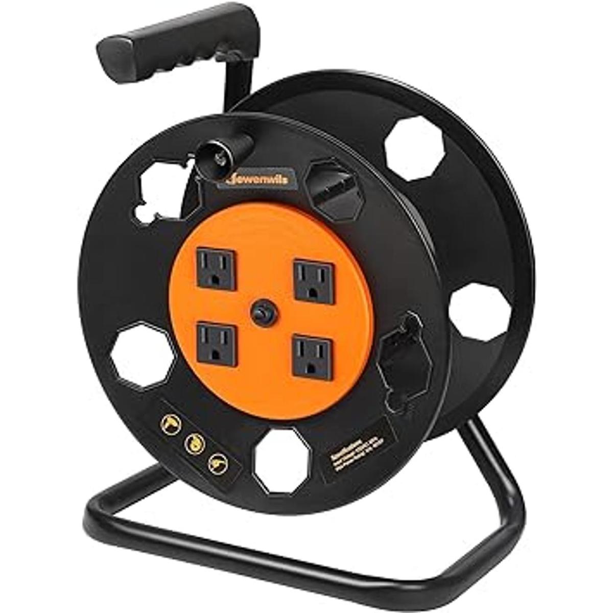 DEWENWILS Carrete de almacenamiento de cable de extensión