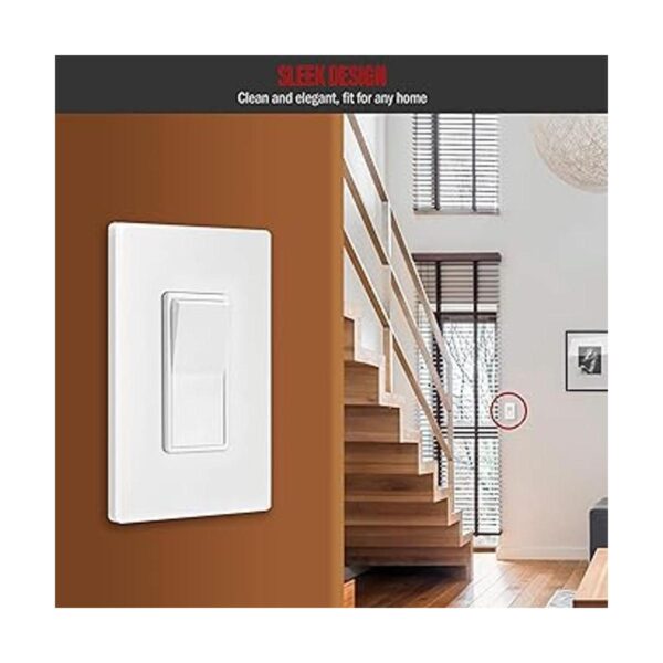 ENERLITES Interruptor de luz decorativo de 4 vías