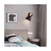 Apliques de pared lámpara de pared ajustable negra para