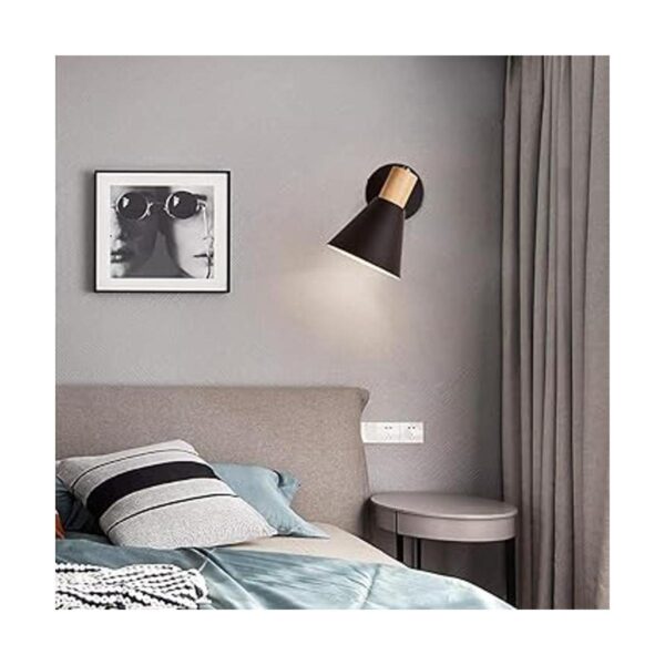 Apliques de pared lámpara de pared ajustable negra para