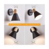 Apliques de pared lámpara de pared ajustable negra para