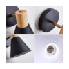 Apliques de pared lámpara de pared ajustable negra para