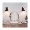 Apliques de pared lámpara de pared ajustable negra para