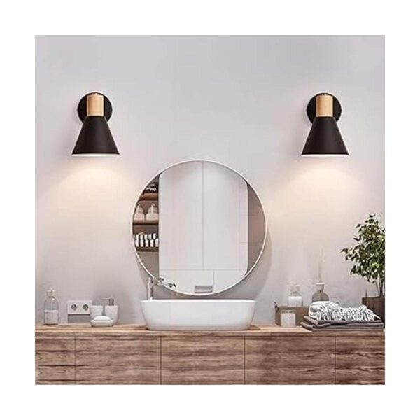 Apliques de pared lámpara de pared ajustable negra para