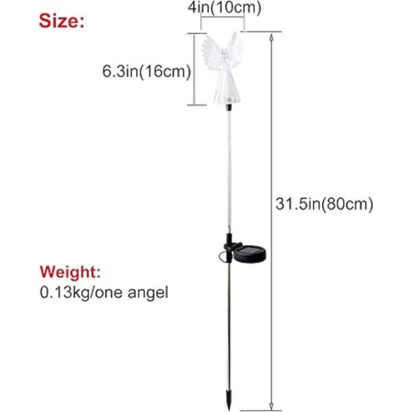 MIBUNG Paquete de 4 luces solares de ángel para_2