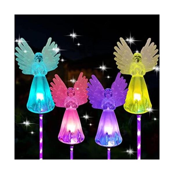 MIBUNG Paquete de 4 luces solares de ángel para_1
