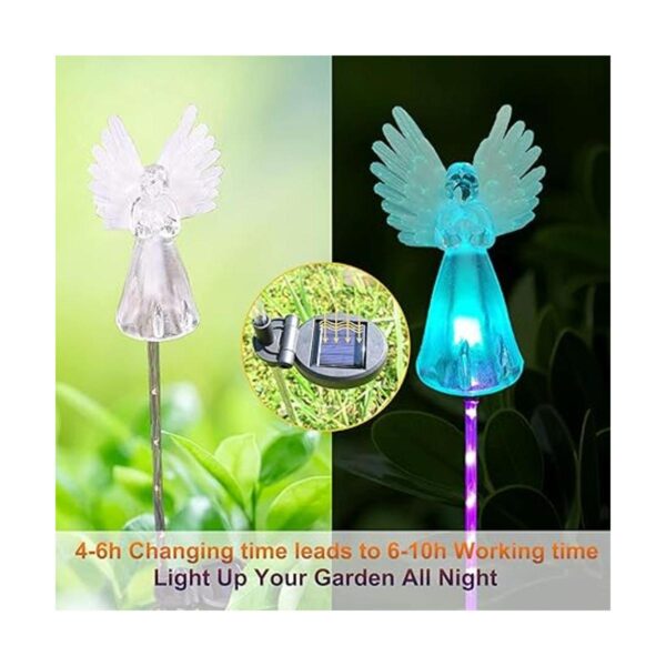 MIBUNG Paquete de 4 luces solares de ángel para_3
