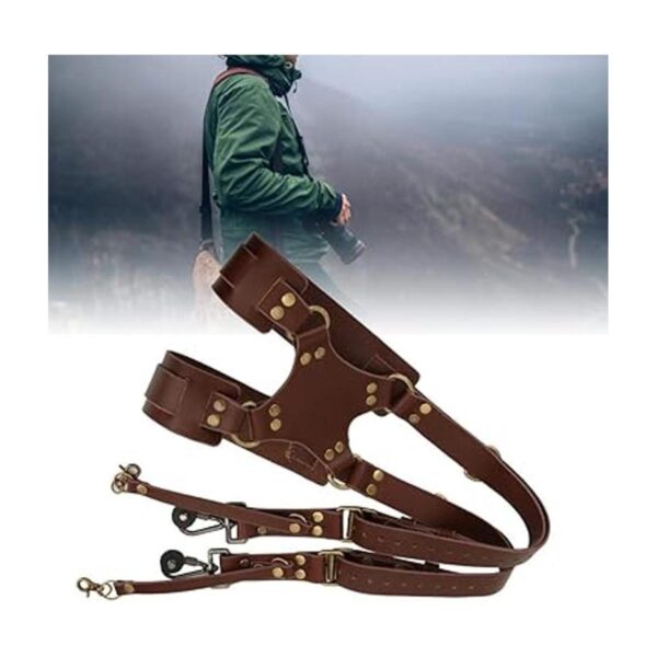 Correa de cámara accesorios para dos cámaras profesional_4