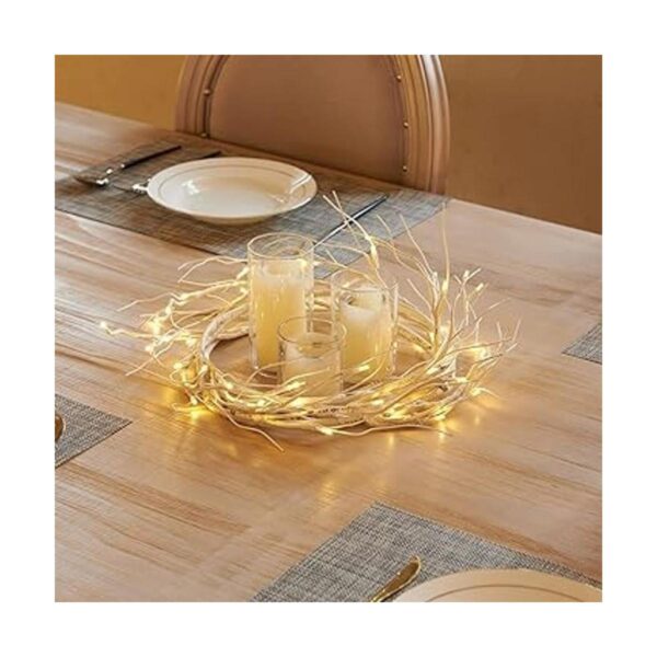 Hairui Guirnalda de abedul con luces de 6 pies 48 luces_2