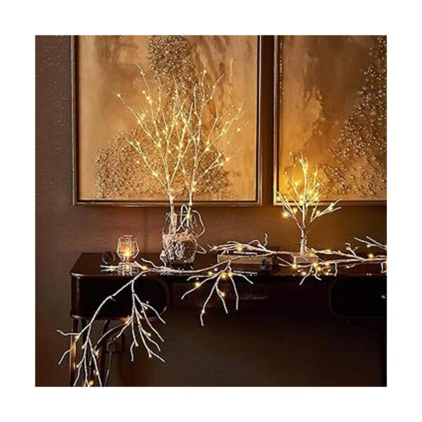 Hairui Guirnalda de abedul con luces de 6 pies 48 luces_6