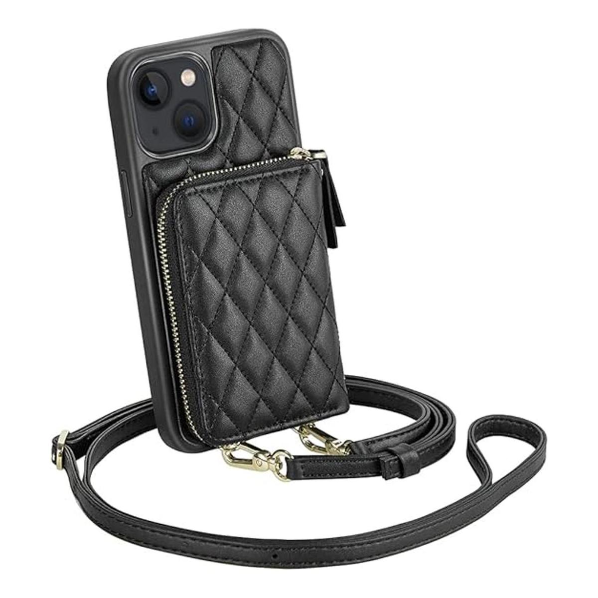 LAMEEKU Funda tipo cartera para iPhone 13 funda tipo