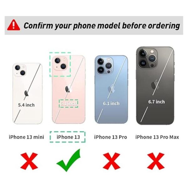 LAMEEKU Funda tipo cartera para iPhone 13 funda tipo_2