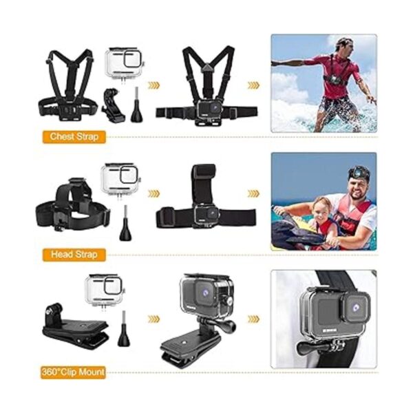 Kuptone Paquete de accesorios 52 en 1 para GoPro Hero_2