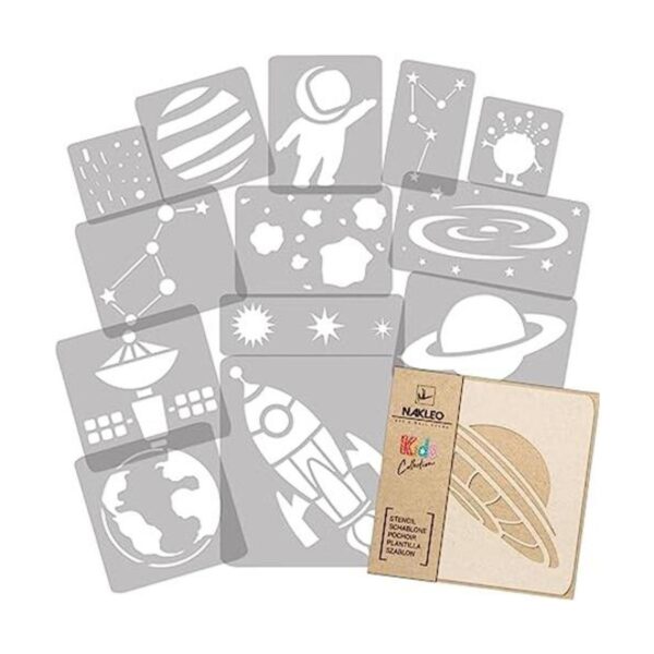 NAKLEO 14 plantillas de plástico reutilizables Planeta_1