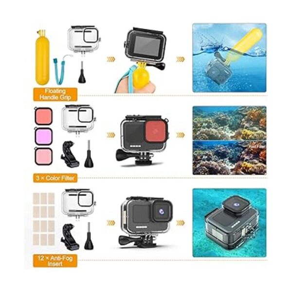 Kuptone Paquete de accesorios 52 en 1 para GoPro Hero_3