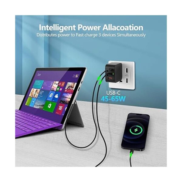 Cargador GaN USB C PD 3.0 QC 3.0 de 65 W Surface Pro Mini_2