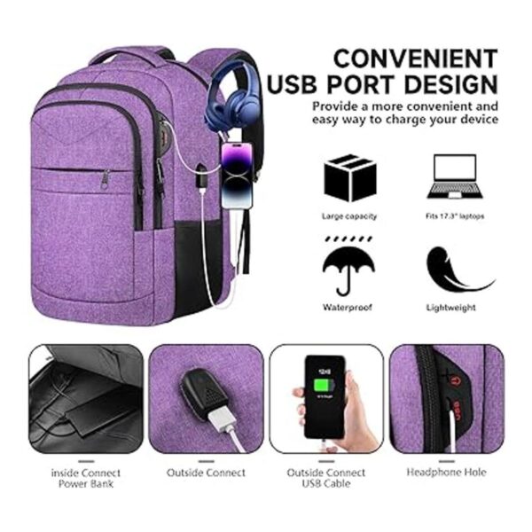 Lapsouno Mochila de viaje para laptop múltiples_2