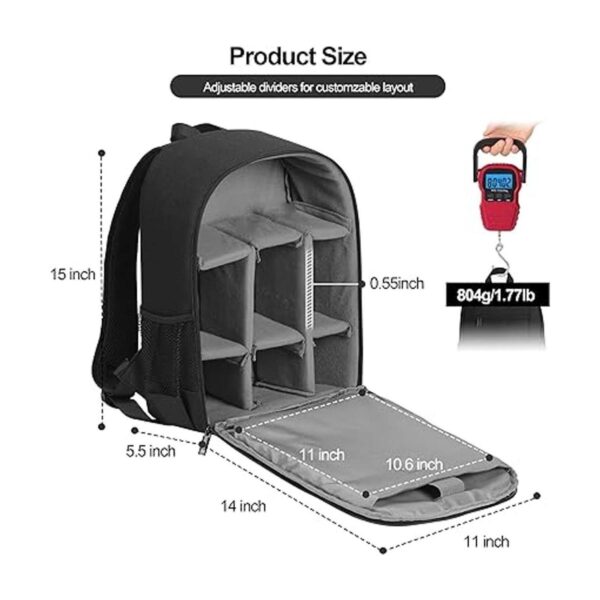 EMART Mochila de cámara con compartimento extraíble bolsa