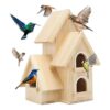 Lyfreen casa de pájaros de madera para mascotas Wren_1