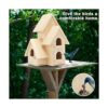 Lyfreen casa de pájaros de madera para mascotas Wren_2