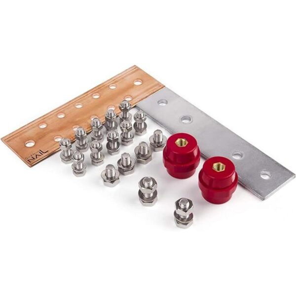 GOUNENGNAIL Kit de barra de tierra de cobre de 0.157 x