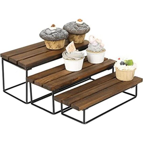 MyGift Juego de 3 soportes rectangulares de 3 niveles de_1