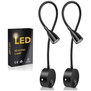 Lámpara de lectura luces LED para cama de pared con_1