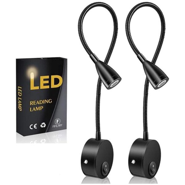 Lámpara de lectura luces LED para cama de pared con_1
