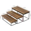 MyGift Juego de 3 soportes rectangulares de 3 niveles de_5