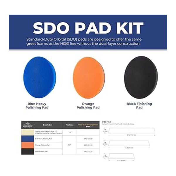 Lake Country SDO Kit de pulido azul naranja y negro 3_4