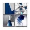Oilpa Art Arte abstracto de pared azul y blanco para_2
