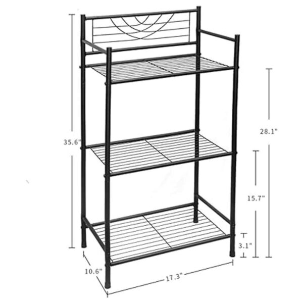 Kimzda Estante de metal de 3 niveles estante de