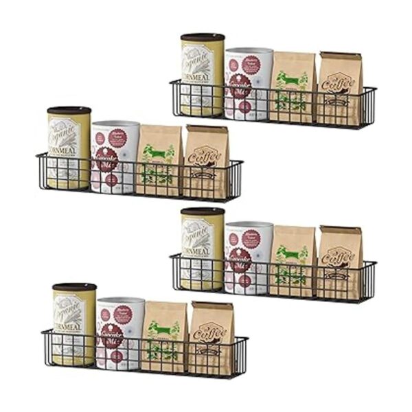 4 cestas magnéticas de almacenamiento para refrigerador