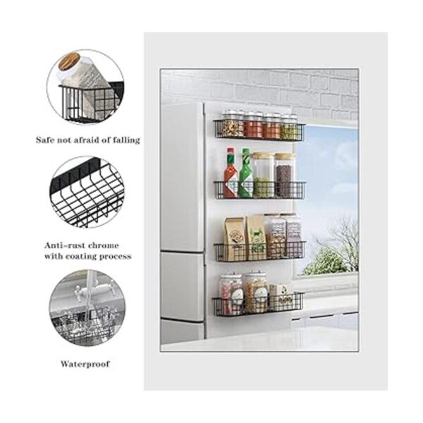 4 cestas magnéticas de almacenamiento para refrigerador