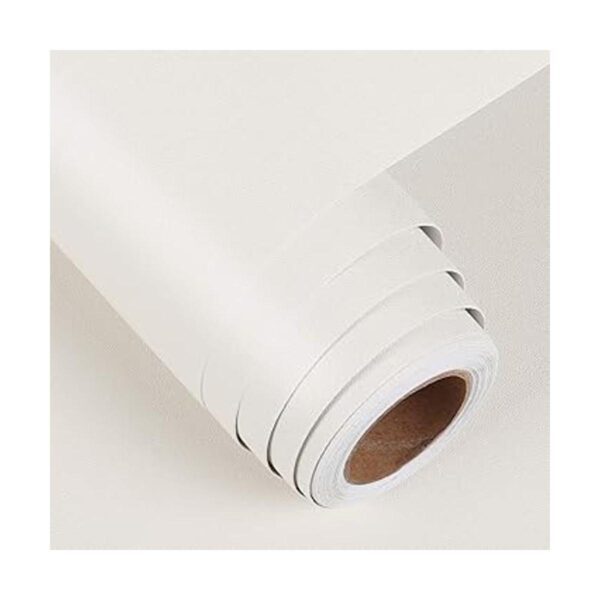 FunStick Papel de contacto de color blanco crema de 24 x_1