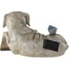 Estatua de resina para perro con energía solar para