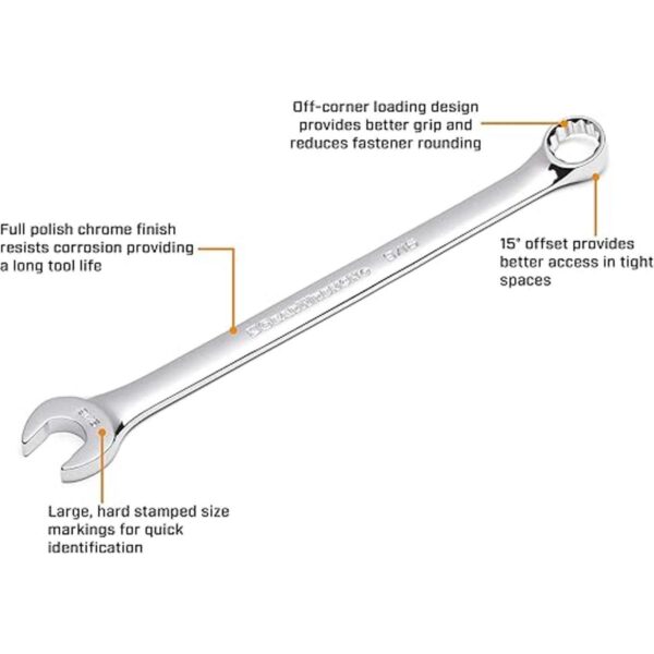 GEARWRENCH Llave combinada de patrón largo de 12 puntos_2
