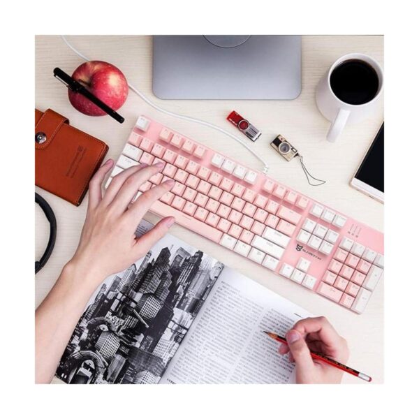 Merdia Teclado mecánico para juegos con interruptor azul_6